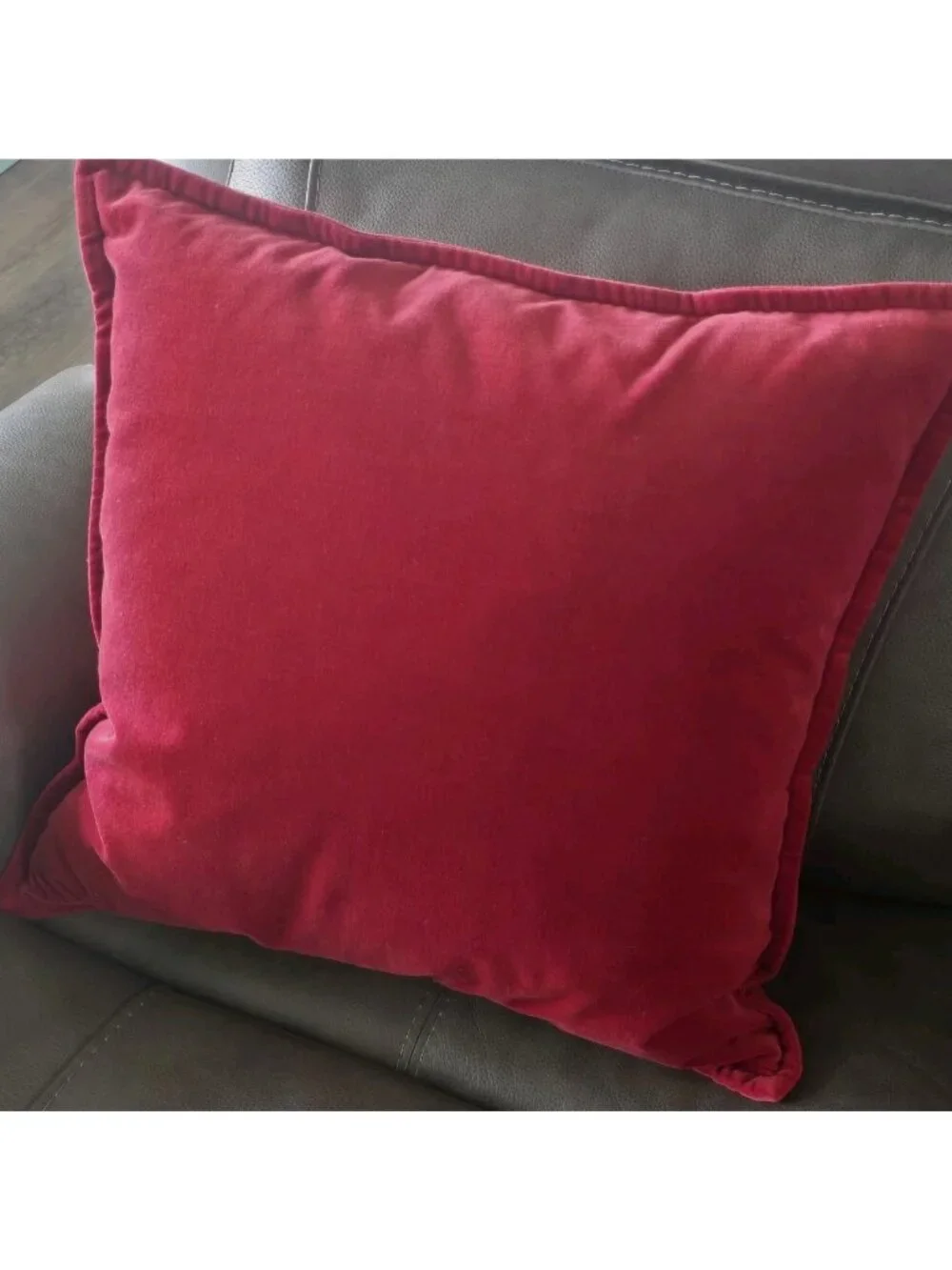 3 Pottery Barn Everywhere Velvet Pillow Covers 20”x20” Cardinal Red Set Of 3